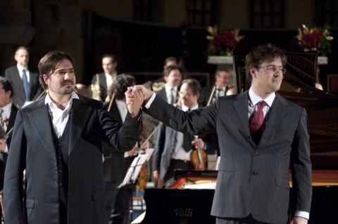il Maestro Manetti con il pianista Davide Cabassi